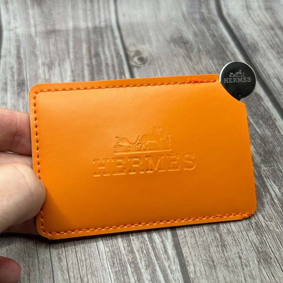 NIB HERMES Mirror in Logo Case/ Card Holder Orange GWP Gift - Picture 7 of 11